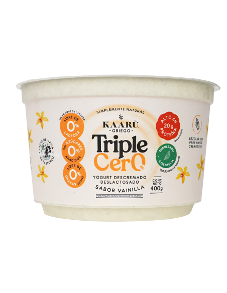 Yogurt Griego Triple Cero - Kaaru - Vainilla - 400g