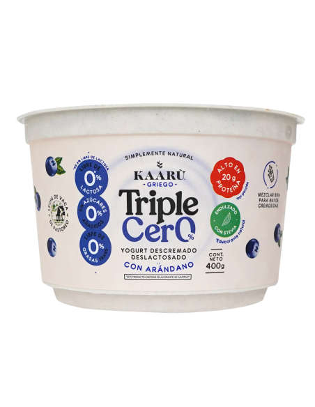 Yogurt Griego Triple Cero - Kaaru - Arándano - 400g