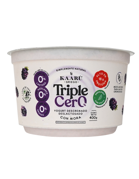 Yogurt Griego Triple Cero - Kaaru - Mora - 400g