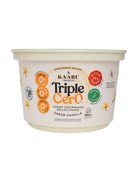 Yogurt Griego Triple Cero - Kaaru - Vainilla - 850g